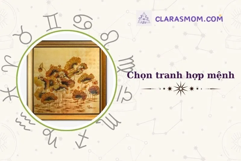 Cách Chọn Tranh Bông Sen Vàng Phù Hợp Với Phong Thủy Nhà Ở