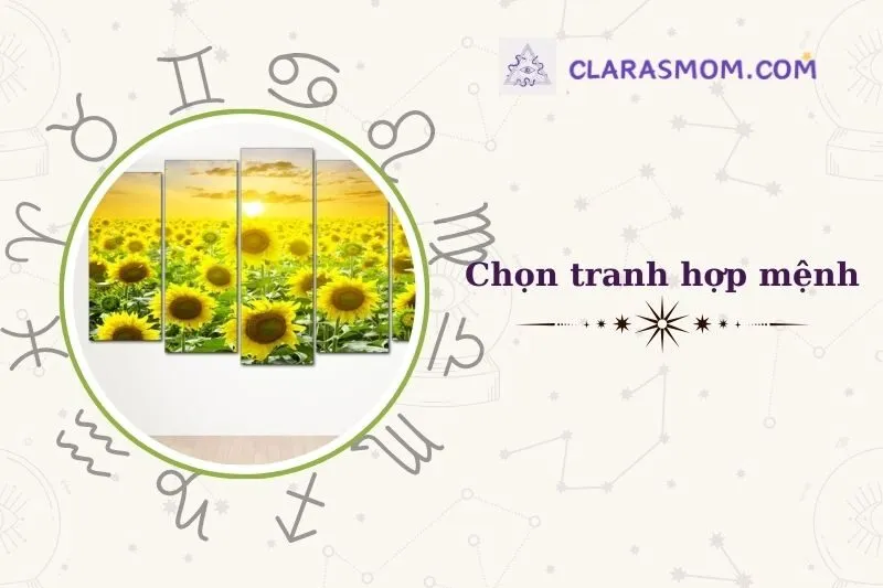 Cách chọn tranh hoa hướng dương phong thủy phù hợp