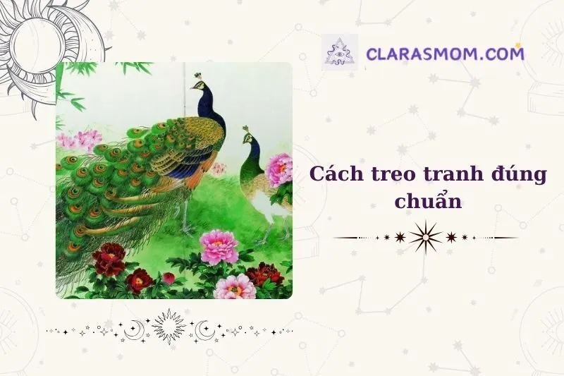 Cách treo tranh chim công hợp phong thủy