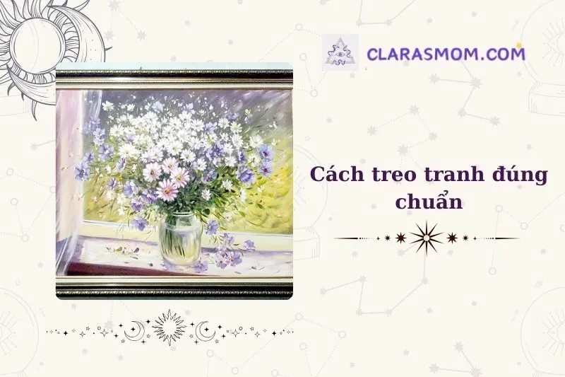 Cách treo tranh hoa cúc phong thủy hợp lý