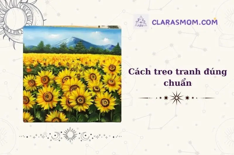 Cách treo tranh hoa hướng dương để hợp phong thủy