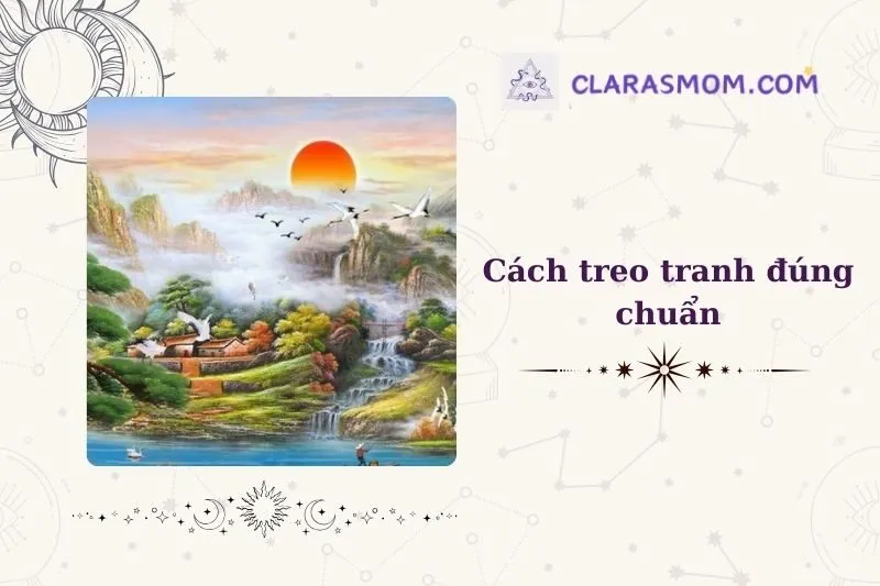 Cách treo tranh Nhật Xuất Thiên Sơn hợp phong thủy