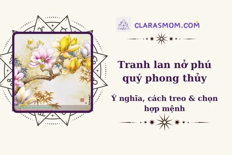Tranh Lan Nở Phú Quý Phong Thủy: Ý Nghĩa, Cách Chọn Và Treo 2025