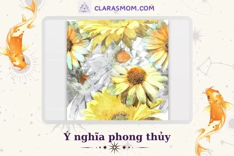 Ý nghĩa của tranh hoa cúc phong thủy