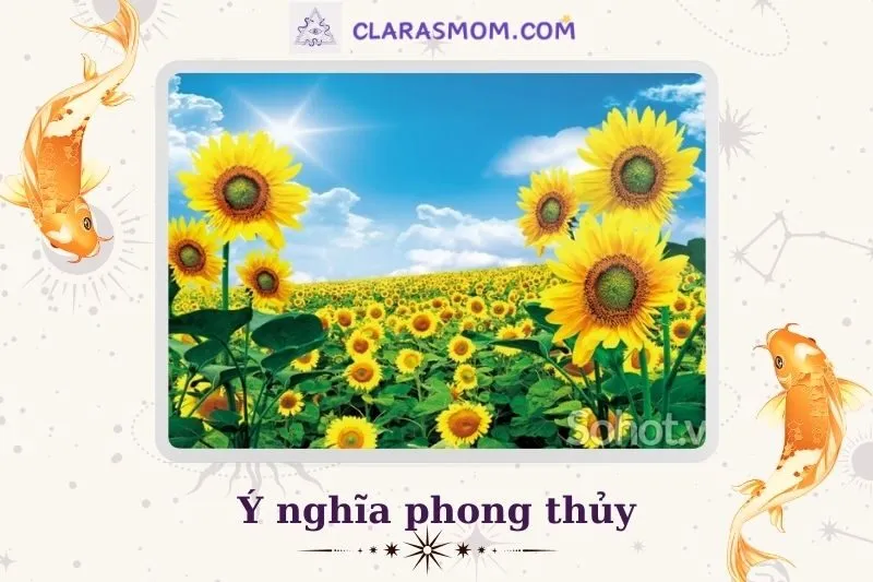 Ý nghĩa phong thủy của tranh hoa hướng dương