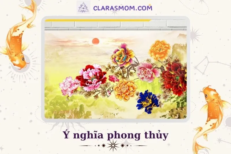 Ý Nghĩa Phong Thủy Của Tranh Hoa Mẫu Đơn