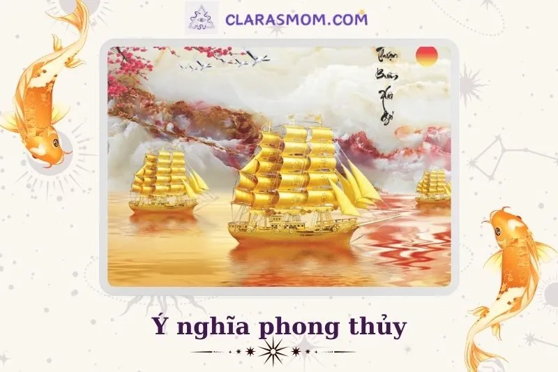 Ý Nghĩa Phong Thủy Của Tranh Thuyền Vàng