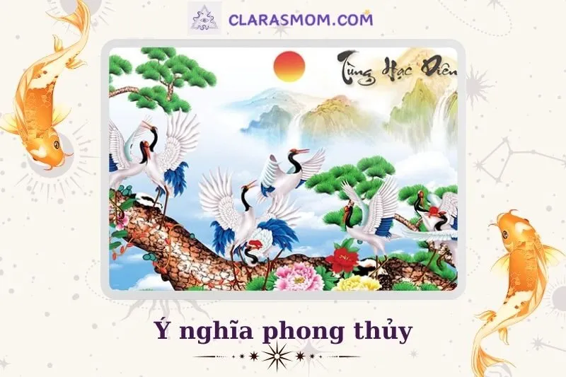 Ý Nghĩa Phong Thủy Của Tranh Tùng Hạc Diên Niên